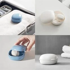 Drainage Soap Box Soap Box Plastic Portable Cases Travel Solid Holder Eco-Friendly Soap Dish Soap Container Bathroom Products (Color : Blue) -KitchenAid Shop 418a7OELpSL