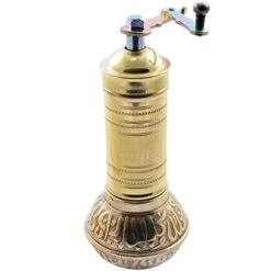 Manual Hand Grinder Mill SET For Turkish Greek Arabic Coffee Beans & Spice Pepper Salt, Brass (Daddy & Mommy)