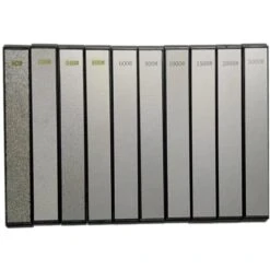 Diamond Sharpening Plate Set 10 PCS, Enlayer Diamond Whetstone Knife Sharpener For Ruixin Sharpener Grit 80/120/200/400/600/800/1000/1500/2000/3000 Knife Sharpener Stone With A Non-Slip Base