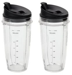 Ninja 24 Oz. Tritan Cups With Sip & Seal Lids By NutriGear. Compatible With BL480, BL490, BL640, & BL680 Auto IQ Series Blenders (Pack Of 2) 8 Ninja 24 Oz. Tritan Cups With Sip & Seal Lids By NutriGear. Compatible With BL480, BL490, BL640, & BL680 Auto IQ Series Blenders (Pack Of 2) -KitchenAid Shop 418d3lqjp0L