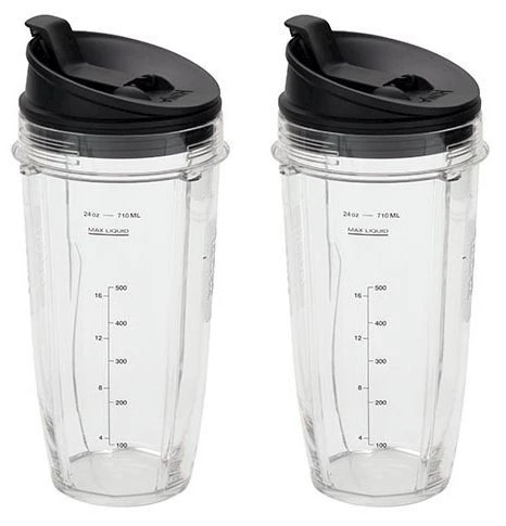 Ninja 24 Oz. Tritan Cups With Sip & Seal Lids By NutriGear. Compatible With BL480, BL490, BL640, & BL680 Auto IQ Series Blenders (Pack Of 2) 5 Ninja 24 Oz. Tritan Cups With Sip & Seal Lids By NutriGear. Compatible With BL480, BL490, BL640, & BL680 Auto IQ Series Blenders (Pack Of 2) - Image 3