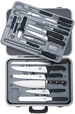 Victorinox Fibrox Pro Ultimate Competition BBQ Set, Knife Roll, 8-Piece -KitchenAid Shop 418e97TLeeL. AC