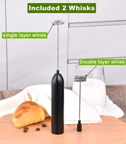 Matcha Whisk/Milk Frother, Aluminum Alloy | Basecent Battery Operated | Milk Frother Handheld For Matcha Lattes, Green Tea, Coffee Cappuccino Other Drinks - Kitchen Utensils & Gadgets - Black -KitchenAid Shop 418esa7SFnL