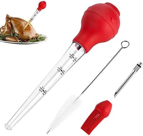 JY COOKMENT Turkey Baster With Barbecue Basting Brush, Baster Syringe For Home Baking And Roaster Turkey, Include Detachable Food Grade Silicone Bulb, Meat Injector Needle And Cleaning Brush (2 Packs) 7 JY COOKMENT Turkey Baster With Barbecue Basting Brush, Baster Syringe For Home Baking And Roaster Turkey, Include Detachable Food Grade Silicone Bulb, Meat Injector Needle And Cleaning Brush (2 Packs) - Image 5