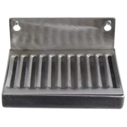 HBYOB - Beer Kegerator Drip Tray 6" Stainless Steel Wall Mount With No Drain