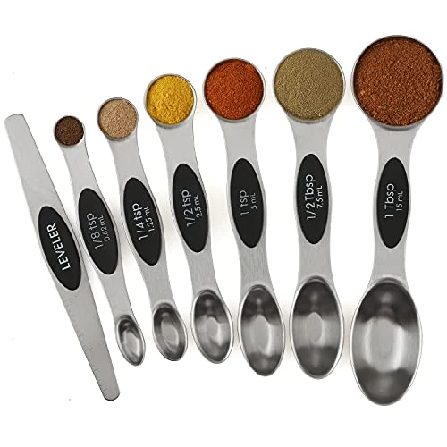 Magnetic Measuring Spoons Set Of 7 Stainless Steel Double Sided Nesting Teaspoon Tablespoon For Measuring Dry Liquid Ingredients 3 Magnetic Measuring Spoons Set Of 7 Stainless Steel Double Sided Nesting Teaspoon Tablespoon For Measuring Dry Liquid Ingredients