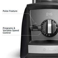 A2500 Ascent Series Smart Blender, Professional-Grade, 64 Oz. Low-Profile Container, Black