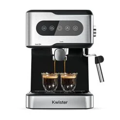 Espresso Machine 20 Bar Espresso Coffee Maker Cappuccino Machine With Milk Frother, Coffee Machine With Digital Touch Panel, 50 OZ Removable Water Tank, Stainless Steel