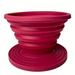 Collapsible Pour Over Coffee Dripper For Camp Coffee, Reusable Silicone Coffee Filter Holder For Camping Red -KitchenAid Shop 4194L4VjkjL