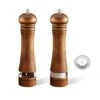 2-Piece Salt And Pepper Grinder Set, 8 Inch Wooden Salt And Pepper Mills With Adjustable Coarseness, Refillable Manual Pepper Mill Grinder For Home Cooks (Brown)