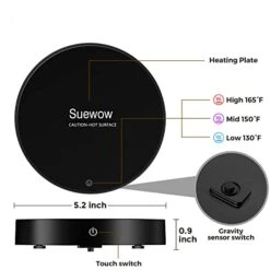 Coffee Mug Warmer And Smart Cup Warmer,Mug Warmer For Desk,Electric Beverage Warmer With 3 Temperature Settings With Auto On/Off, Auto Power-Off Protection, Candle Wax Cup Warmer Heating Plate -KitchenAid Shop 419J7eNfQXL