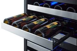 LWC532 ADA Compliant Commercially Approved 24" Wide Built-in Undercuonter Dual Zone Wine Cellar For Residential Or Commercial Use With 46 Bottles Digital Thermostat And Black Cabinet -KitchenAid Shop 419SJoj5pvL