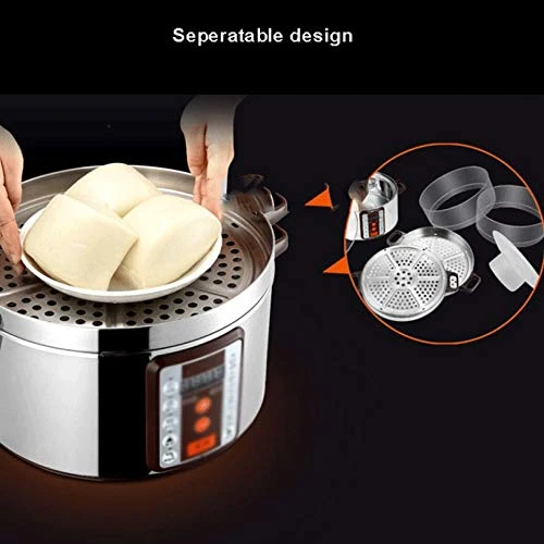 THICK 32cm Diameter Smart Electric Steamer 6 Gear Adjustable 3 Layer Multi Cooker Transparent Type Household Electric Steaming Pot 5 THICK 32cm Diameter Smart Electric Steamer 6 Gear Adjustable 3 Layer Multi Cooker Transparent Type Household Electric Steaming Pot - Image 3