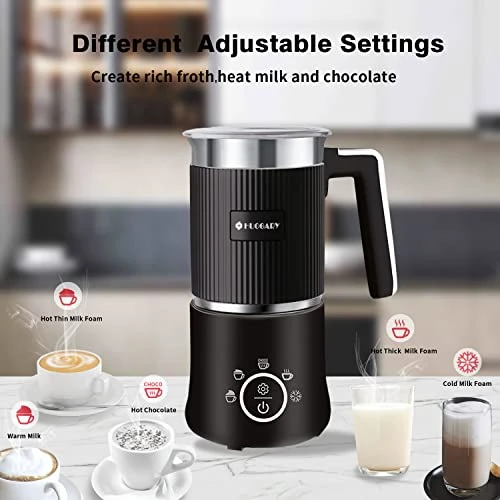 Detachable Milk Frother And Steamer - 5-in-1 Automatic Hot/Cold Foam And Hot Chocolate Maker,12.3oz Stainless Steel Electric Milk Steamer With Dishwasher Safe,120V,Black 3 Detachable Milk Frother And Steamer - 5-in-1 Automatic Hot/Cold Foam And Hot Chocolate Maker,12.3oz Stainless Steel Electric Milk Steamer With Dishwasher Safe,120V,Black