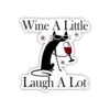 3 Pcs - Wine A Little Laugh A Lot Sticker, Funny Wine Quote Wine Joke Wine Lover Cat Drinking Wine Stickers For Laptop Bottle Phone Car Bumper Window Helmet, Stickers 3"x4" -KitchenAid Shop 419VpGWLxdL