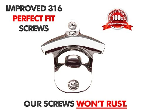 Grade Rust Proof 316 Stainless Steel Wall Mounted Bottle Opener W/ 316 Stainless Steel Mounting Screws. Perfect For Restaurants, Bars, Boats, Patios, Outdoors Or Indoors. 7 Grade Rust Proof 316 Stainless Steel Wall Mounted Bottle Opener W/ 316 Stainless Steel Mounting Screws. Perfect For Restaurants, Bars, Boats, Patios, Outdoors Or Indoors. - Image 5