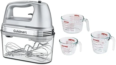 Cuisinart HM-90S Power Advantage Plus 9-Speed Handheld Mixer With Storage Case, White & CTG-00-SMB Stainless Steel Mixing Bowls With Lids, Set Of 3 9 Cuisinart HM-90S Power Advantage Plus 9-Speed Handheld Mixer With Storage Case, White & CTG-00-SMB Stainless Steel Mixing Bowls With Lids, Set Of 3 - Image 7