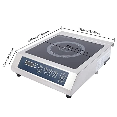 Induction Cooktop Portable Induction Cooktop Stainless Steel Electric Countertop Cooker Adjustable Temperature High Power Black 110V 1800W 4 Induction Cooktop Portable Induction Cooktop Stainless Steel Electric Countertop Cooker Adjustable Temperature High Power Black 110V 1800W - Image 2