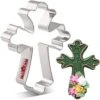 Large Fancy Cross Cookie Cutter Christian Baptism Fondant Biscuit Cutter - 3.3 X 4.4 Inches - Stainless Steel