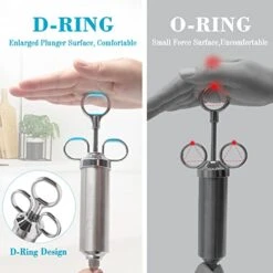 Grill Bump Meat Injector Syringe Kit For Smoker With 3 Flavor Food Injector Syringe Meat Needles, Injection Marinades Brine For Meat, Turkey; 2-oz, Including Paper And E-Book (PDF) User Manual 8 Grill Bump Meat Injector Syringe Kit For Smoker With 3 Flavor Food Injector Syringe Meat Needles, Injection Marinades Brine For Meat, Turkey; 2-oz, Including Paper And E-Book (PDF) User Manual -KitchenAid Shop 419ePUrcbmL