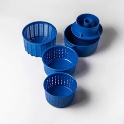 King Set Cheese Molds Hard Semi-hard And Soft Cheeses Goat Cheese Hard Soft Cheese Making Rennet Cheese Making Kitchen Feta Cheese Press Rennet Rennet Cheesemaking Mold Blue Original HOZPROM -KitchenAid Shop 419monjuqAL
