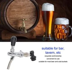 Beer Faucet, G5/8 304 Stainless Steel Draft Beer Keg Tap Standard Faucet Tap No Leaks Draft Beer Adjustable Faucet Kit Classic Beer Dispensing Tap For Beer Kegs And Cola Kegs -KitchenAid Shop 419nwOc4iiL 1