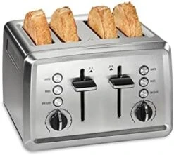 Hamilton Beach 4 Slice Toaster With Extra-Wide Slots, Bagel Setting, Toast Boost, Slide-Out Crumb Tray, Auto-Shutoff & Cancel Button, Digital With Defrost Function, Stainless Steel (24796) -KitchenAid Shop 419rYyLhwSL. AC