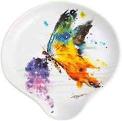 Sunflower Watercolor Yellow On White 5 X 5 Glossy Stoneware Spoon Rest -KitchenAid Shop 419sEEBQIlL. AC