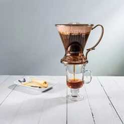 Coffee Dripper And Filters, Large 18 Oz, Original Classic Design, Safe BPA Free Plastic, Drip Coffee Maker Pour Over, Manual Coffee Maker, Includes 100 Filters, Coaster And Lid,, 18 Oz (Java) -KitchenAid Shop 419wOScRdxL