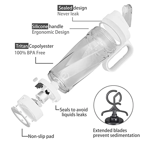 Lectric Shaker Bottle, 34 Oz Blender Bottles, Made With Tritan - BPA Free - Portable Mixer Cup/USB Rechargeable 4 Lectric Shaker Bottle, 34 Oz Blender Bottles, Made With Tritan - BPA Free - Portable Mixer Cup/USB Rechargeable - Image 2