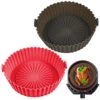 2 Pairs Air Fryer Silicone Pot 8.5 Inch, Silicone Air Fryer Liner, Reusable Non-Stick Air Fryer Liners Mats, Air Fryer Accessories For Oven, Microwave Cake Baking Pans, Home Kitchen Air Fryer Basket -KitchenAid Shop 419xiL30xtL