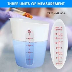 Silicone Measuring Cups Flexible Measure Cups For Epoxy Resin Butter, Chocolate Mixing Plaster Stir Squeeze Pour Baking Cup BPA Free 500 ML + 250 ML (2 PCS) -KitchenAid Shop 41A5ZzMNBtL