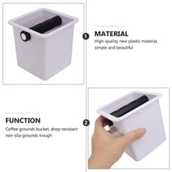 DOITOOL Coffee Espresso Maker Accessories Knock Box Small Coffee Knock Box Absorbent Anti Slip For Home Cafe Espresso Grind Waste Bin White Espresso Grounds Knock Box Grind Waste Bin -KitchenAid Shop 41A8wRRGgcS