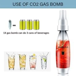 Soda Maker Water Dispenser, Home DIY Bubble Fruit Juice Carbonated Healthy Drinks Machine, 1L Portable Seltzer Bottle, No CO2 Charger -KitchenAid Shop 41AALuVg7SL