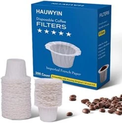Disposable Coffee Filter 300 Count Paper Coffee Filters With One K Cup Compatible With Keurig Single Serve Brewer Fits All Brands Reusable K Cups Coffee Pods. (300) -KitchenAid Shop 41ABwIlSEL. AC
