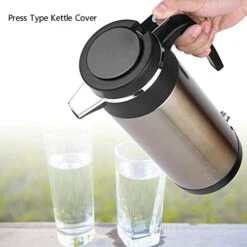 Car Electric Kettle, 1000ML 12V/24V Stainless Steel Car Electric In-car Kettle Travel Thermoses Heating Water Bottle Heating Cup(12V) -KitchenAid Shop 41AGR7j1qHL