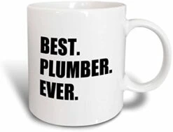 Best Plumber Ever Fun Plumbing Job Appreciation Gift Black Text Two Tone Mug, 1 Count (Pack Of 1) -KitchenAid Shop 41AIC9rN3L. AC 2