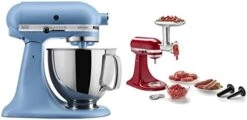 KitchenAid KSM150PSAQ Artisan Series 5-Qt. Stand Mixer With Pouring Shield - Aqua Sky & KSM2FPA Food Processor Attachment, Dicing Kit, Silver -KitchenAid Shop 41AIRTKPFnL. AC