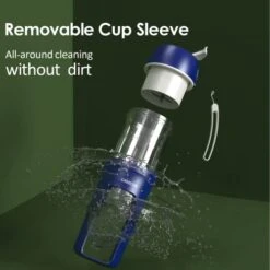 Portable Blender, One-handed Drinking Mini Blender For Shakes And Smoothies, 12 Oz Personal Blender With Rechargeable USB, Made With BPA-Free Material Portable Juicer, Matte Blue -KitchenAid Shop 41AOFQsjjHL