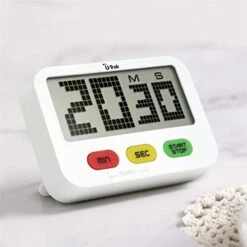 2 Pack Digital Kitchen Timer Simple Cooking Timer Count Up/Countdown Functions, Large LCD Display, Strong Magnet Back&Hidden Stand For Cooking Baking Workout Pilates Yoga Black And White -KitchenAid Shop 41AOxJPrHwL