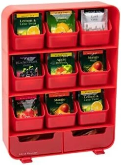 9 Removable Drawers Tea Bag Holder And Condiment Organizer, Black 19 9 Removable Drawers Tea Bag Holder And Condiment Organizer, Black -KitchenAid Shop 41AYZDM6AML. AC