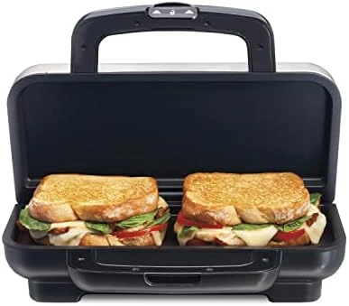 Deluxe Hot Sandwich Maker, Nonstick Plates, Stainless Steel (25415) 9 Deluxe Hot Sandwich Maker, Nonstick Plates, Stainless Steel (25415) - Image 7