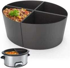 Slow Cooker Liners,Slow Cooker Divider Fit For Crockpot & Hamilton Beach 6QT,Silicone Slow Cooker Divider Insert For 6 Quart Pot,Reusable Slow Cooker Accessories Cooking Liner,BPA Free/Dishwasher Safe -KitchenAid Shop 41AenWBTYlL. AC