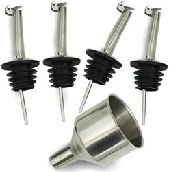 Olive Oil Bottle Pourer Spout Set - Easily Turn Your Bottles Into Dispensers For Liquor, Vinegar, Syrup Or Oils - (4 Spout-L+Funnel) 12 Olive Oil Bottle Pourer Spout Set - Easily Turn Your Bottles Into Dispensers For Liquor, Vinegar, Syrup Or Oils - (4 Spout-L+Funnel) -KitchenAid Shop 41Aj0oLCZaL. AC