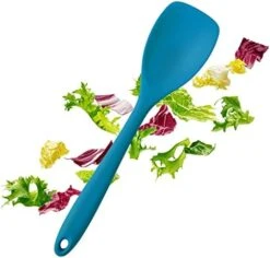 Basics Silicone Spatula Spoon (Spoonula) - Spatulas Silicone Heat Resistant To 480°F - Hygienic One Piece Rubber Spatula Spoon Design - Spoon Spatulas For Nonstick Cookware (Gray Black) -KitchenAid Shop 41AnO1fG8L. AC