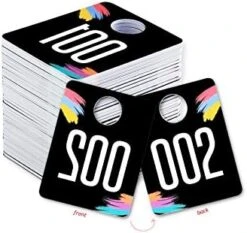 Live Sale Plastic Number Tags, Normal And Reverse Mirror Image, Reusable Hanger Facebook Cards, 100 Consecutive Numbers, (001-100) -KitchenAid Shop 41ApCzE kIL. AC