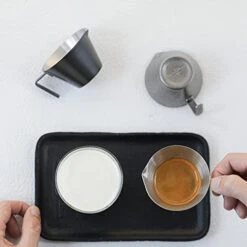 Espresso Measuring Cup With Handle 2 Pack Double Shot Espresso Cups 2oz Stainless Steel Espresso Pouring Cup For Barista Coffee Espresso Accessories (Matte Black) G5141B*2 -KitchenAid Shop 41Ay9PoSrZL