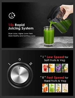 Centrifugal Juicer Easy Clean, Juicer Machines For Fruits &Vegetables, 3inch Wide Mouth Feed Chute, 304 Stainless Steel Filter, BPA Free, Brush Included -KitchenAid Shop 41B4yN3yX4L