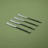 4-Piece Knife Set-Silver Tear Collection Polished/Matte Stainless Steel Spreaders, Cheese And Butter Spreading Knives, Dishwasher Safe -KitchenAid Shop 41BA8c0ItpL