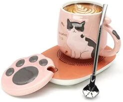 Cat Coffee Mug Warmer ,Smart Coffee Mug Warmer,Cute Cat Paw Mug Set,Novelty Coffee Mugs Mug Warmer For Desk Auto Shut Off Coffee Warmer Plate For Coffee,Tea,Water,Milk, Birthday Gift Box Pink -KitchenAid Shop 41BDe4f8RL. AC